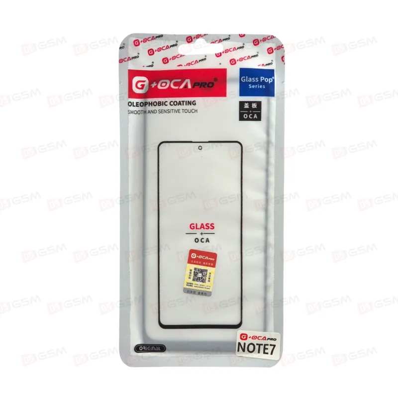 Стекло + OCA (G+OCA) Redmi Note 7 черное фото в интернет-магазине 05gsm.ru