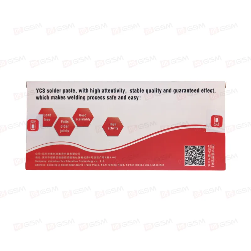 Набор для пайки YCS 4 in One (Пасты 138, 183, 199 и оплетка 2015) фото в интернет-магазине 05gsm.ru