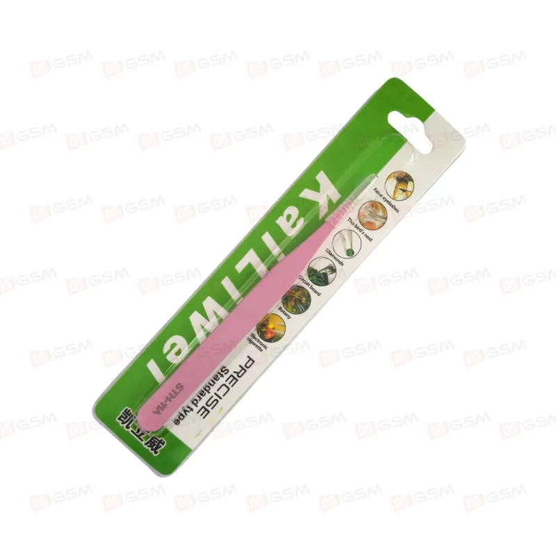 Пинцет прямой Kailiwei STH-11A/С (Острый прямой; розовый) фото в интернет-магазине 05gsm.ru