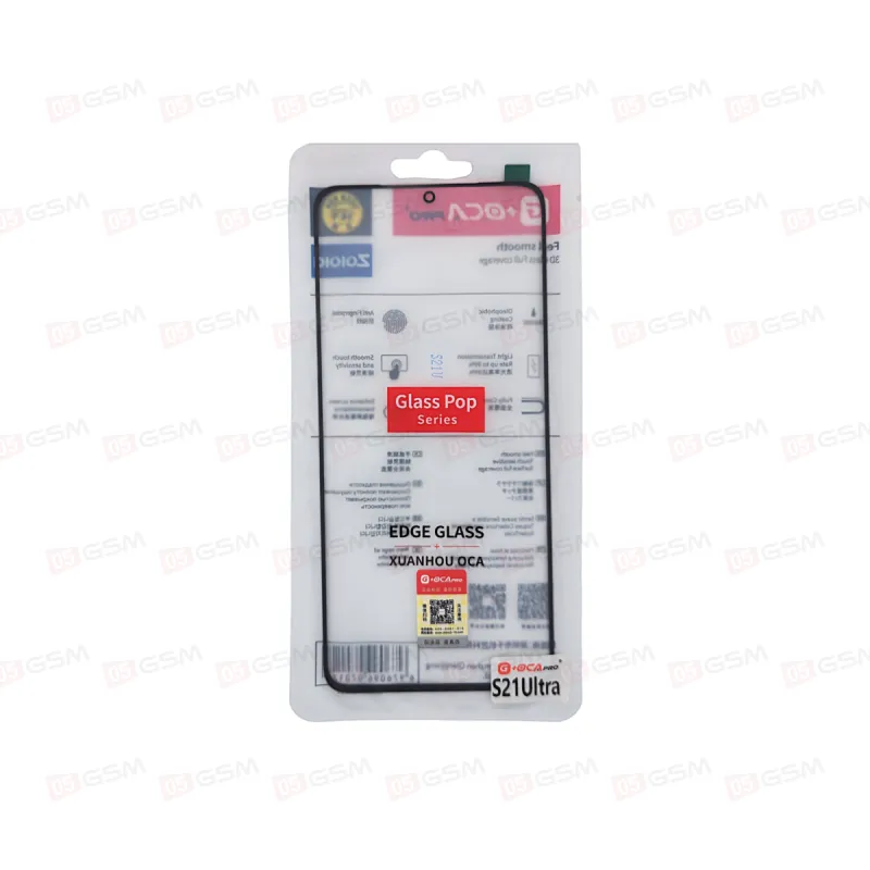 Стекло + OCA (G+OCA) Samsung S21 ULTRA G998 черный фото в интернет-магазине 05gsm.ru