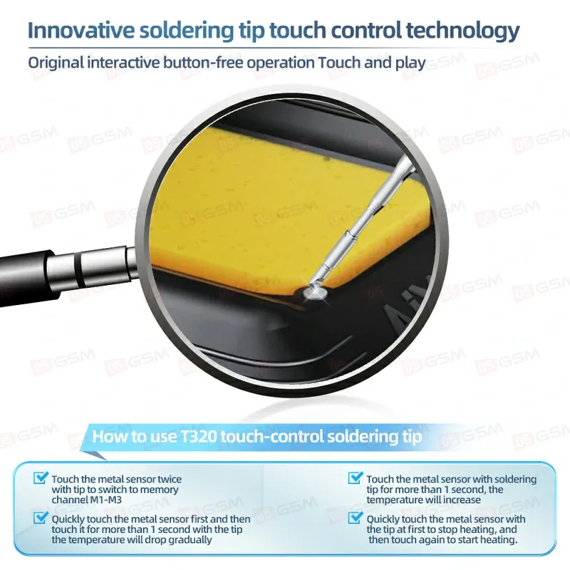 Паяльная станция Aixun T320 (Ручка 210 и 3 жала) фото в интернет-магазине 05gsm.ru