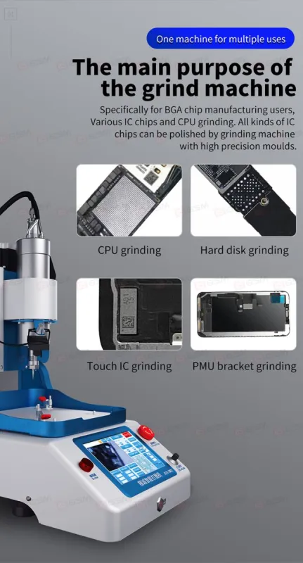 Шлифовальный станок на ЧПУ JCID EM02 (Стандарт: формы для платы/дисплея/процессора iPhone X-15PM) фото в интернет-магазине 05gsm.ru