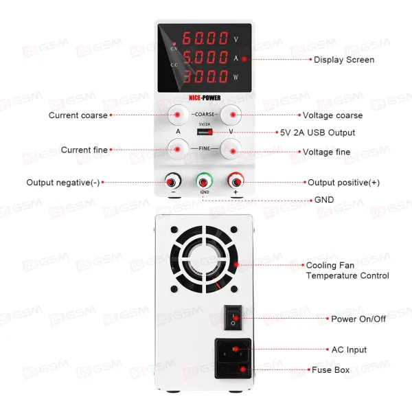 Блок питания Nice Power SPS605 (60 В; 5 А) фото в интернет-магазине 05gsm.ru