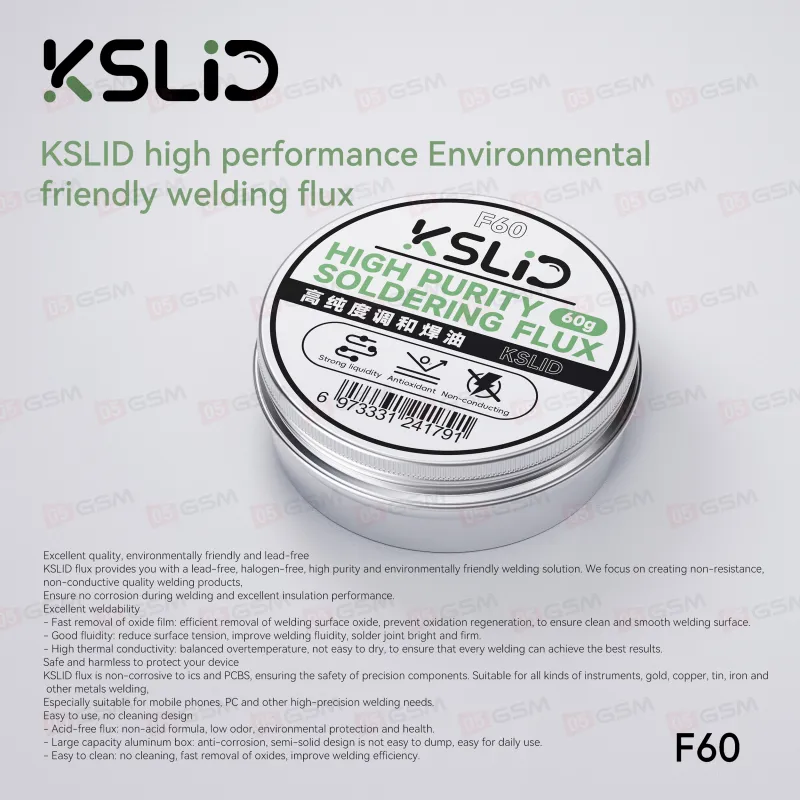Флюс в банке KSLID F60 (Безсвинцовый; экологичный; 60 г) фото в интернет-магазине 05gsm.ru