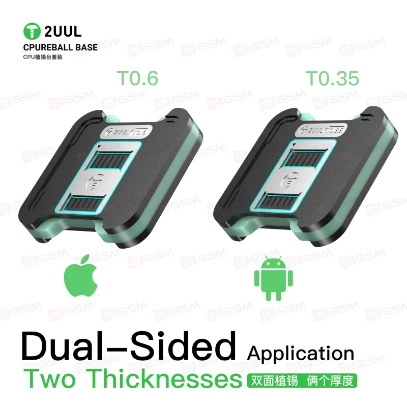 Набор трафаретов для BGA микросхем с держателями 2UUL BH17 (CPU Apple A10-A19 Pro + Android) фото в интернет-магазине 05gsm.ru