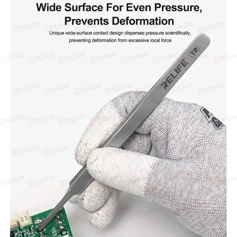 Пинцет прямой Relife T2 (Плоский) фото в интернет-магазине 05gsm.ru