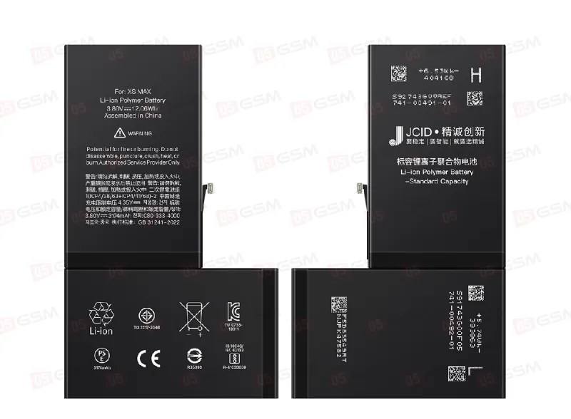 Аккумулятор iPhone XS Max (JCID; Standard Capacity; 3174 мАч) фото в интернет-магазине 05gsm.ru