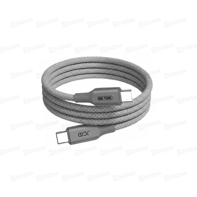 Кабель зарядки JCID-01 (Type-C → Type-C; 100W; 1.2 м; серый) фото в интернет-магазине 05gsm.ru