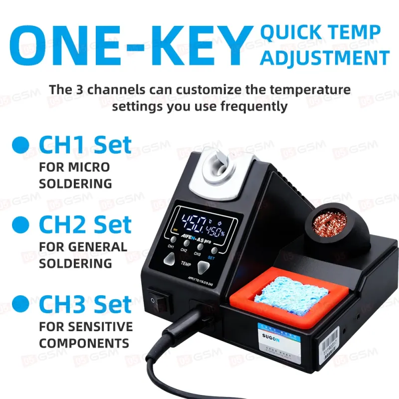 Паяльная станция Aifen A5 Pro (Ручка 210 и 1 жало) фото в интернет-магазине 05gsm.ru