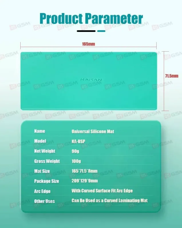 Силиконовый коврик с подогревом Nasan NA-USP (Для чистки дисплея; 7 дюймов) фото в интернет-магазине 05gsm.ru