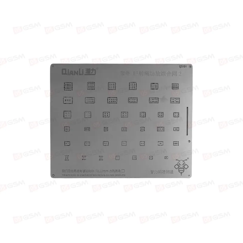 Трафарет 2D для BGA Qianli QS166 (Phone T0.15mm) фото в интернет-магазине 05gsm.ru