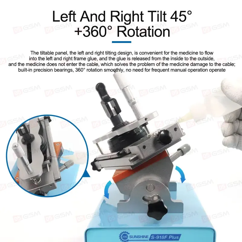 Сепаратор вакуумный для снятия стекла Sunshine S-918F Plus AI (Поворотный; с голосовым управлением) фото в интернет-магазине 05gsm.ru