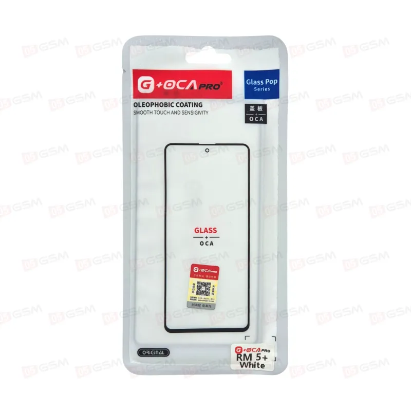 Стекло + OCA (G+OCA) Redmi 5 Plus белое фото в интернет-магазине 05gsm.ru