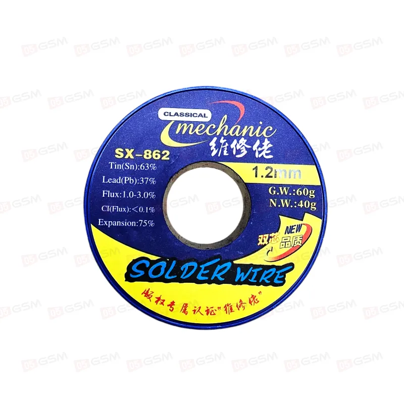 Припой в катушке Mechanic SX-862 (1.2 мм; 60 г) фото в интернет-магазине 05gsm.ru