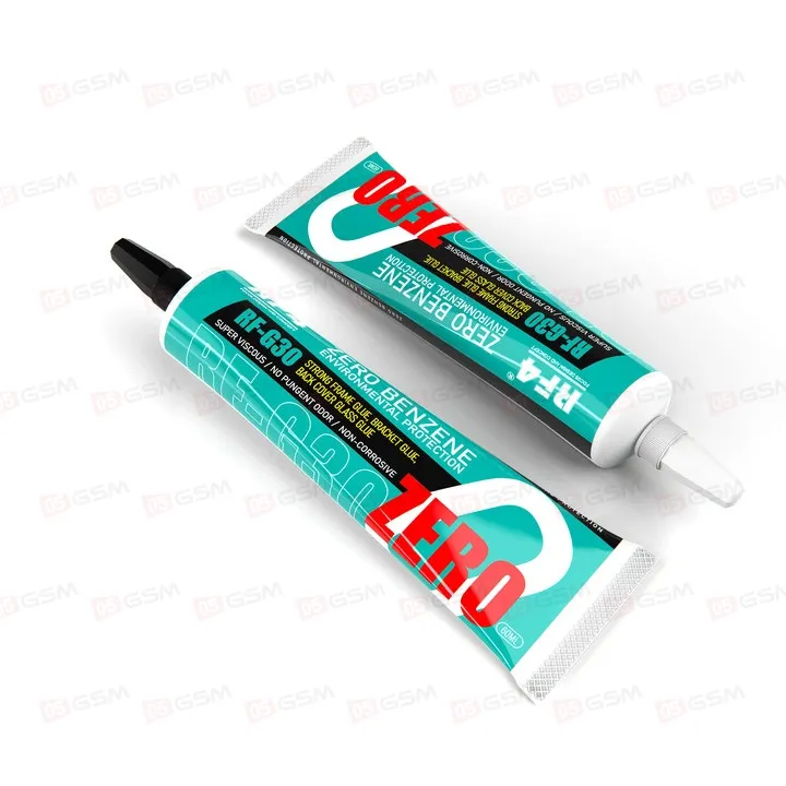 Клей RF4 RF-G30 (Прозрачный и черный; набор из 2 штук по 60 мл) фото в интернет-магазине 05gsm.ru