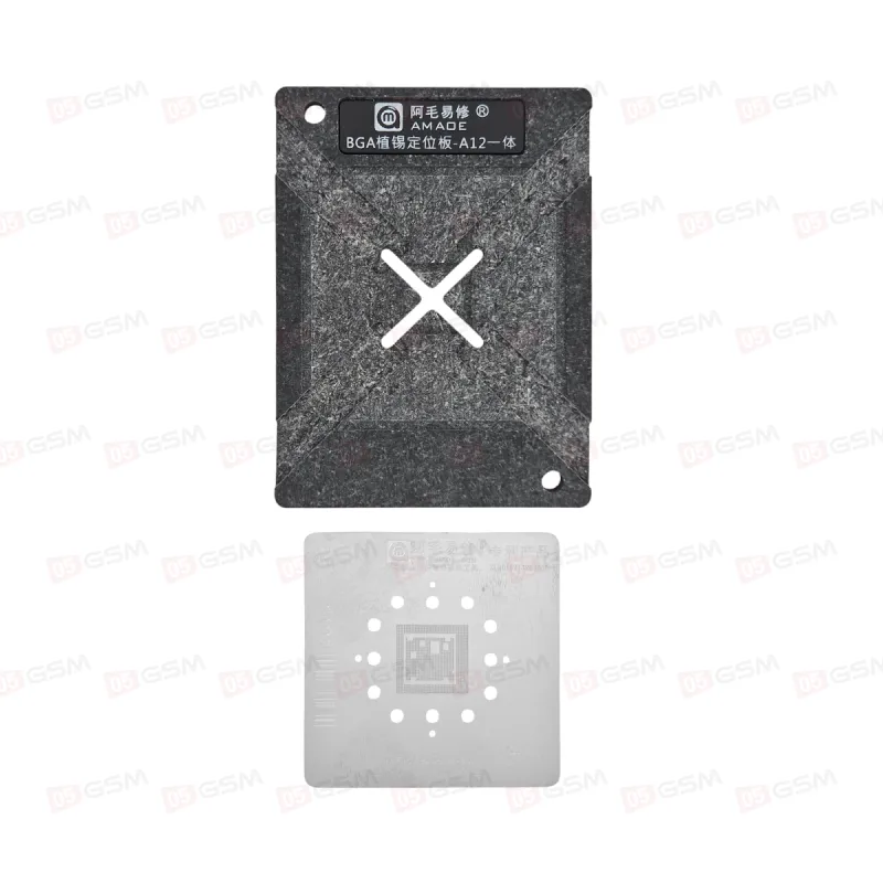 Трафарет для BGA микросхем c держателем Amaoe CPU iPhone A12 фото в интернет-магазине 05gsm.ru