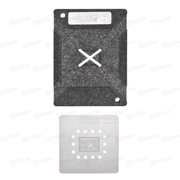 Трафарет для BGA микросхем c держателем Amaoe CPU iPhone A16 фото в интернет-магазине 05gsm.ru