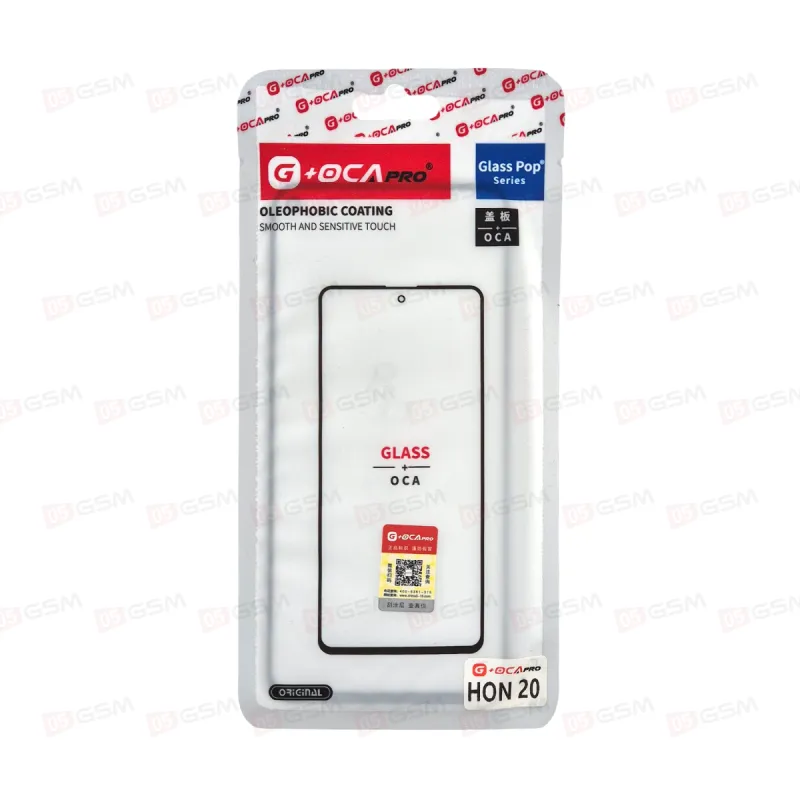 Стекло + OCA (G+OCA) Huawei Honor 20/ 20 pro черный фото в интернет-магазине 05gsm.ru