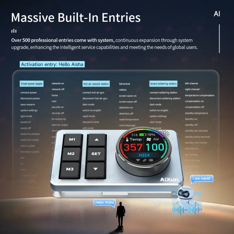 Пульт с голосовым управлением Aixun BS08 (Для паяльных станций и блоков питания) фото в интернет-магазине 05gsm.ru