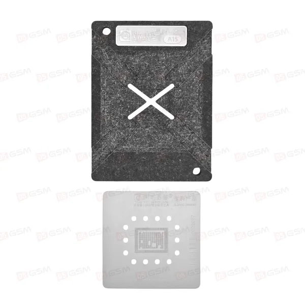 Трафарет для BGA микросхем c держателем Amaoe CPU iPhone A15 фото в интернет-магазине 05gsm.ru
