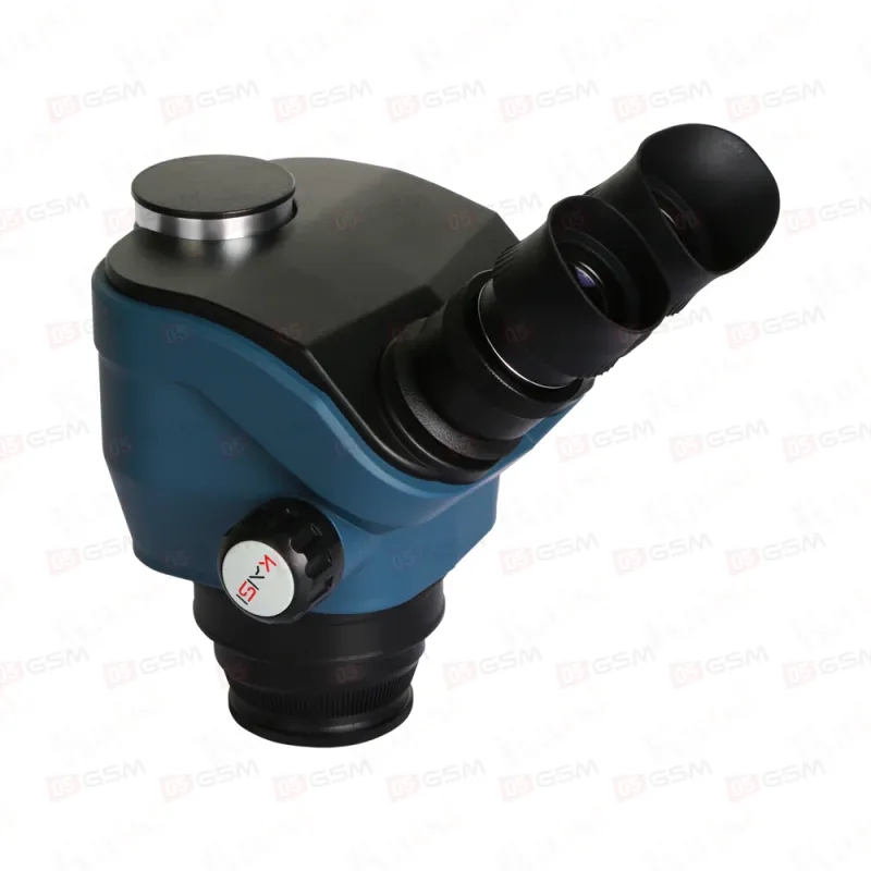 Микроскоп тринокулярный Kaisi TX-350S с вытяжкой, ковриками и подсветкой (7-50X; синий) фото в интернет-магазине 05gsm.ru