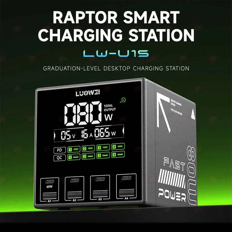 Многопортовое зарядное устройство Luowei LW-U1S (8 портов; 80 Вт; быстрая зарядка) фото в интернет-магазине 05gsm.ru