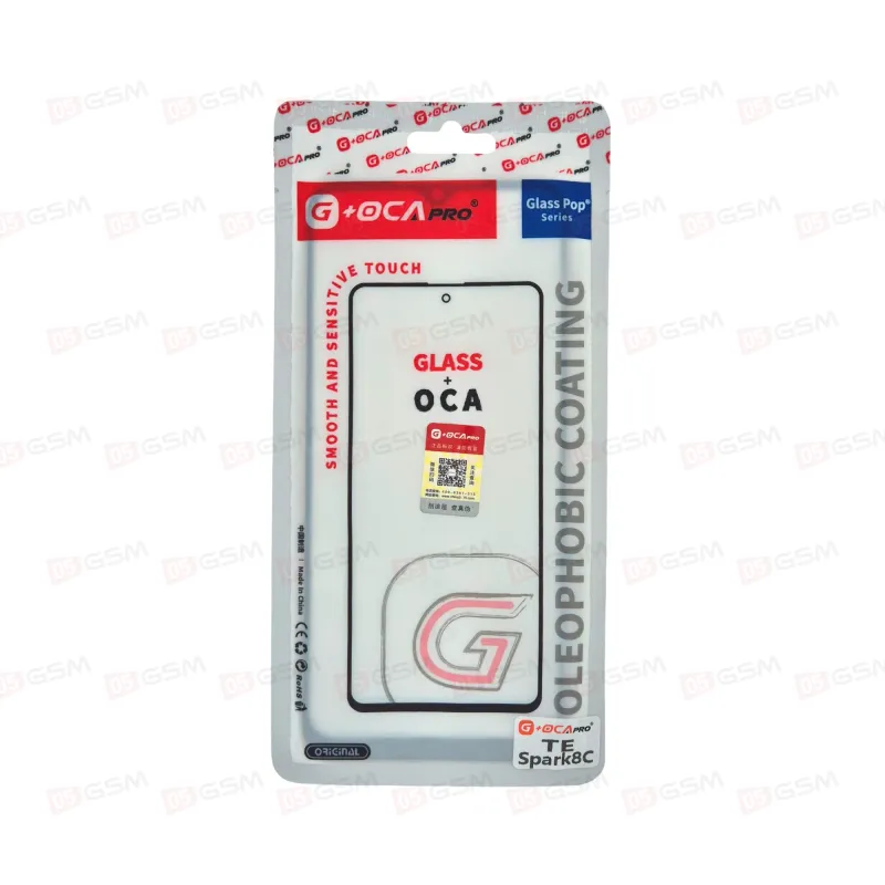 Стекло + OCA (G+OCA) Tecno SPARK 8C фото в интернет-магазине 05gsm.ru