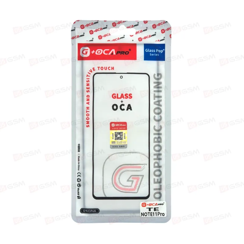 Стекло + OCA (G+OCA) Redmi Note 11 PRO / X4 PRO 5G / Note 12 PRO 4G черное фото в интернет-магазине 05gsm.ru