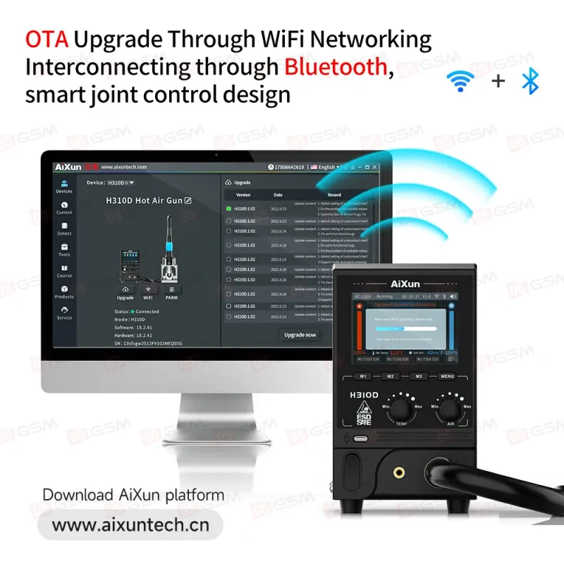 Термовоздушный фен Aixun H310D (Паяльная станция) фото в интернет-магазине 05gsm.ru