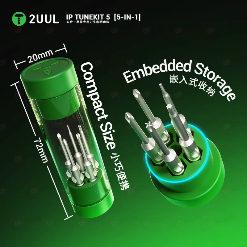 Набор бит 2UUL SD25 (5 штук; с органайзером) фото в интернет-магазине 05gsm.ru