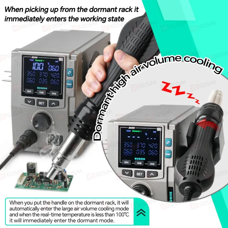 Термовоздушный фен Sugon 2026 (Паяльная станция) фото в интернет-магазине 05gsm.ru