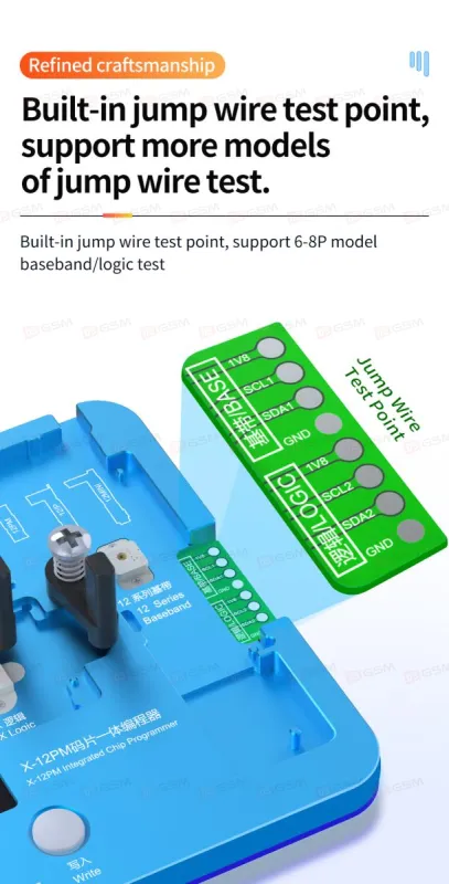Программатор JCID BLE X-12PM (Baseband/Logic chip EEPROM; Non removal) фото в интернет-магазине 05gsm.ru