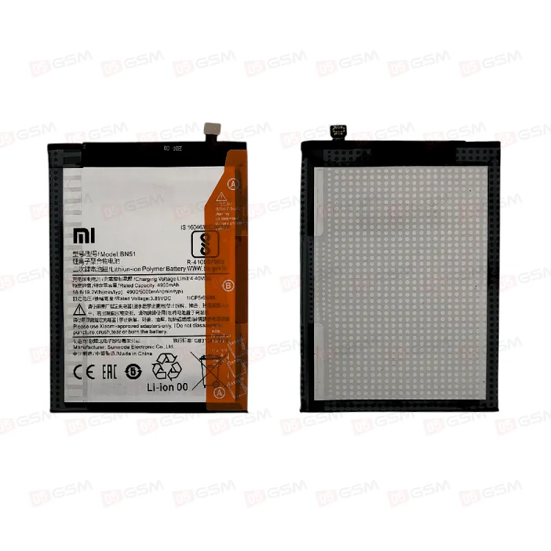 Аккумулятор Redmi 8 / 8A [BN51] (05GSM; 5000 мАч; гарантия 1 год) фото в интернет-магазине 05gsm.ru