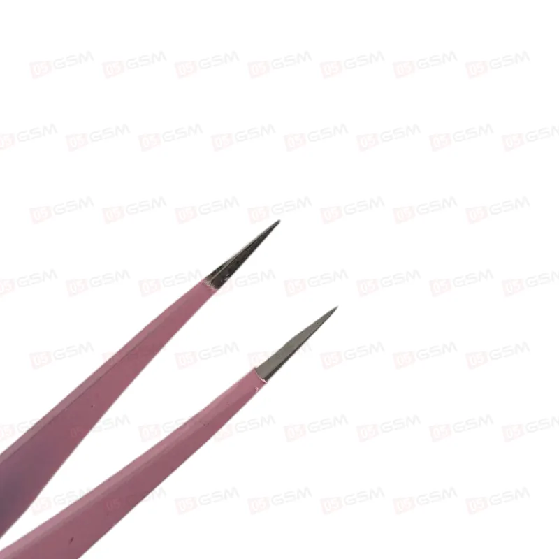 Пинцет прямой Kailiwei STH-11A/С (Острый прямой; розовый) фото в интернет-магазине 05gsm.ru