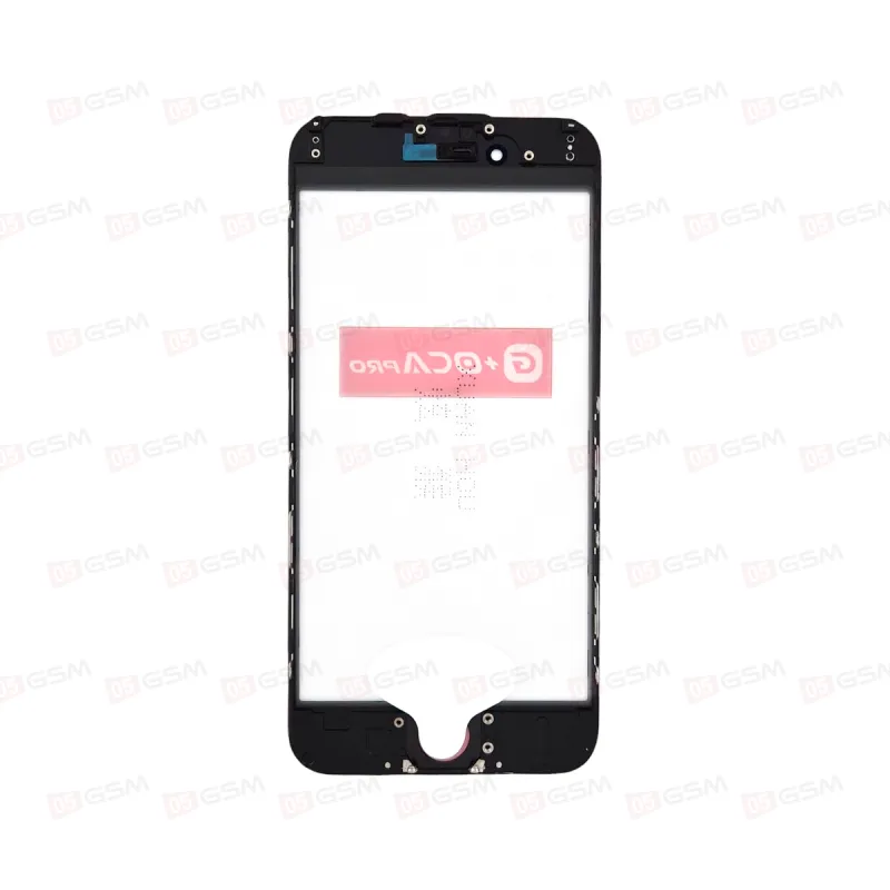 Стекло G+OCA iPhone 6G черное с РАМКОЙ+OCA пленка фото в интернет-магазине 05gsm.ru