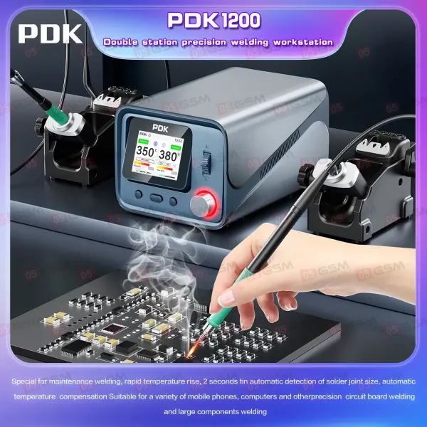 Паяльная станция i2C PDK 1200 (Ручки 210+245 и 2 жала) фото в интернет-магазине 05gsm.ru