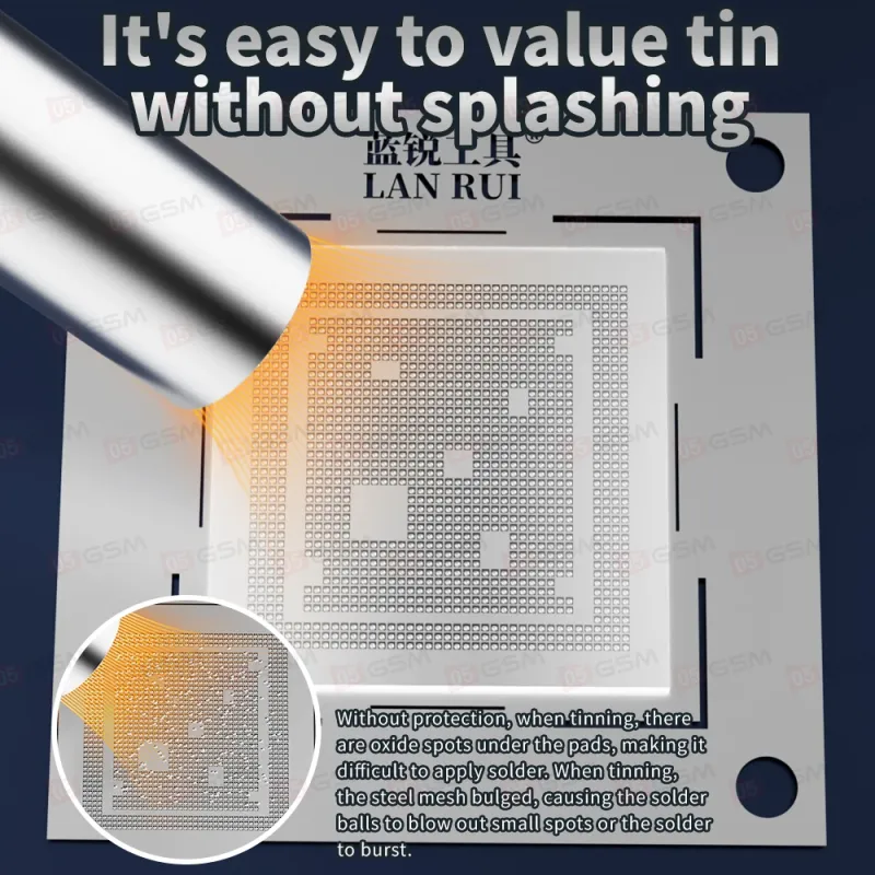 Термостойкое стеклышко-прокладка для пайки Lanrui P08 (От разбрызгивания припоя) фото в интернет-магазине 05gsm.ru