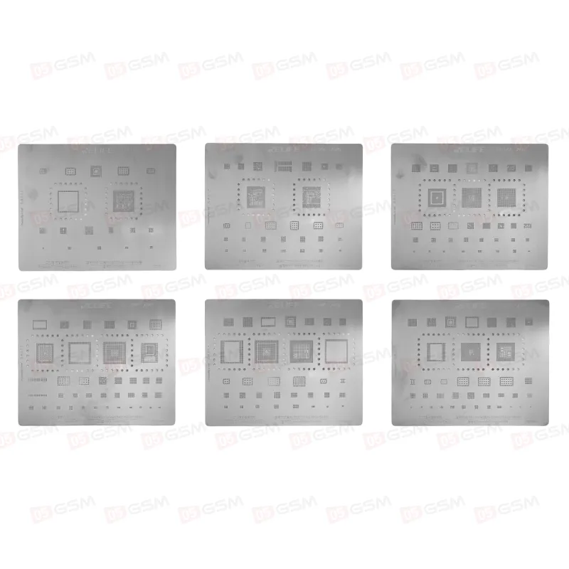 Трафарет для BGA RELIFE RL-044 Samsung Series (Набор 15 штук) фото в интернет-магазине 05gsm.ru