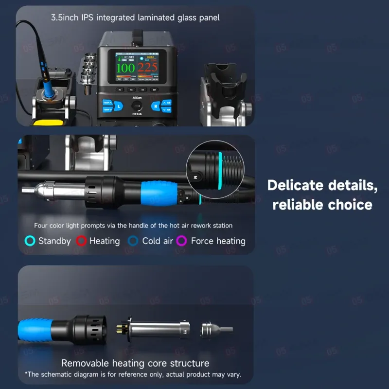 Паяльная станция с термофеном Aixun HT316 фото в интернет-магазине 05gsm.ru