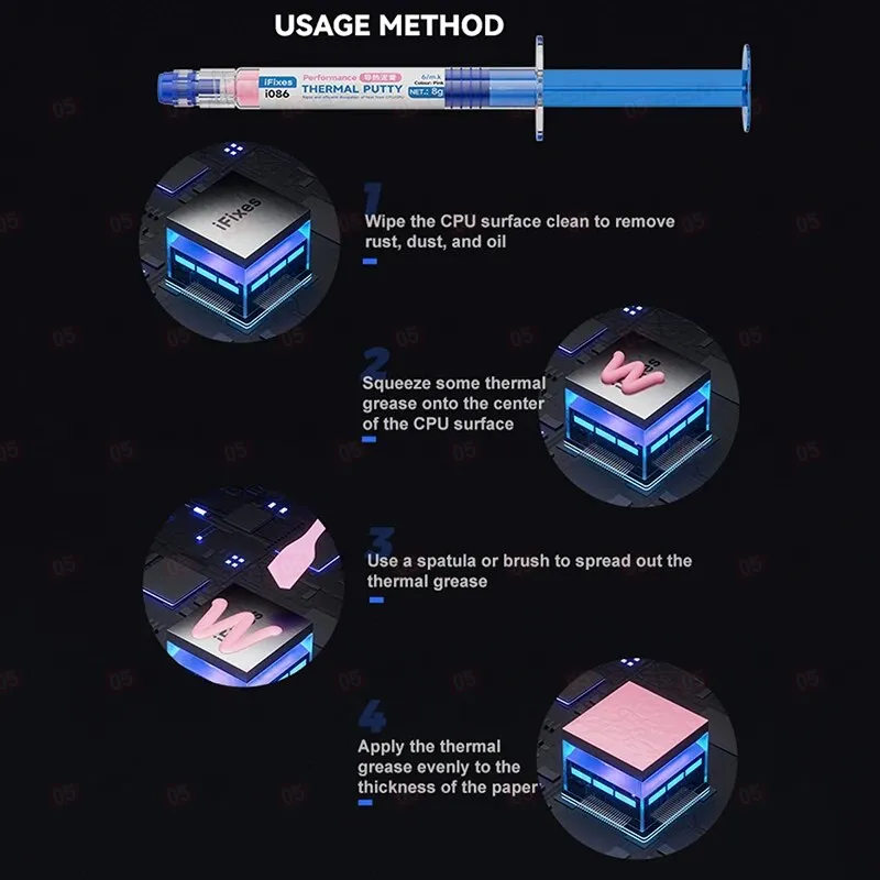 Термопаста iFixes i086 (Розовая; 8 г) фото в интернет-магазине 05gsm.ru