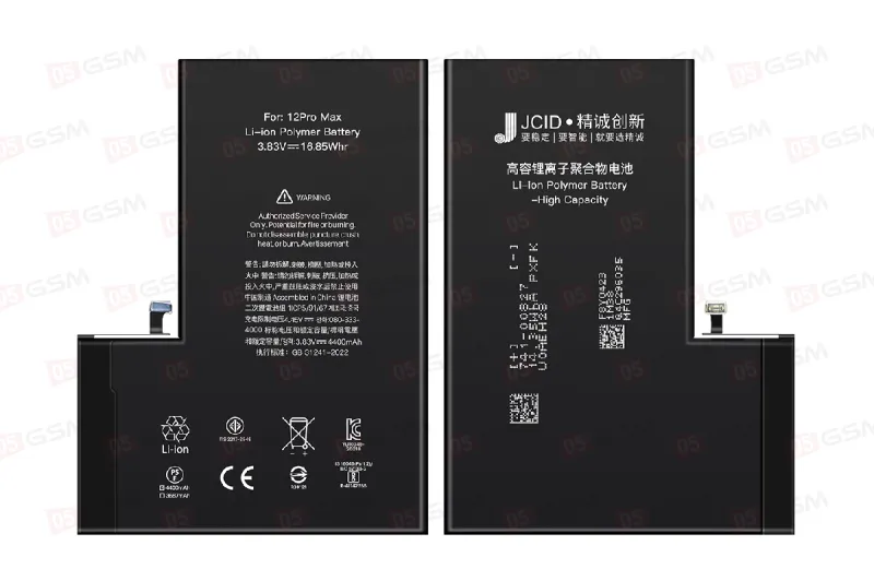 Аккумулятор усиленный iPhone 12 Pro Max (JCID; High Capacity; 4450 мАч) фото в интернет-магазине 05gsm.ru