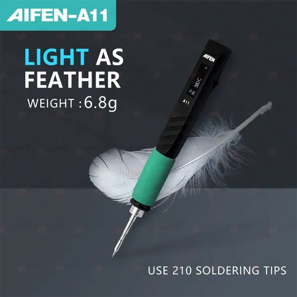 Паяльник портативный с держателем Aifen A11 (Ручка 210 и 1 жало; Type-C) фото в интернет-магазине 05gsm.ru