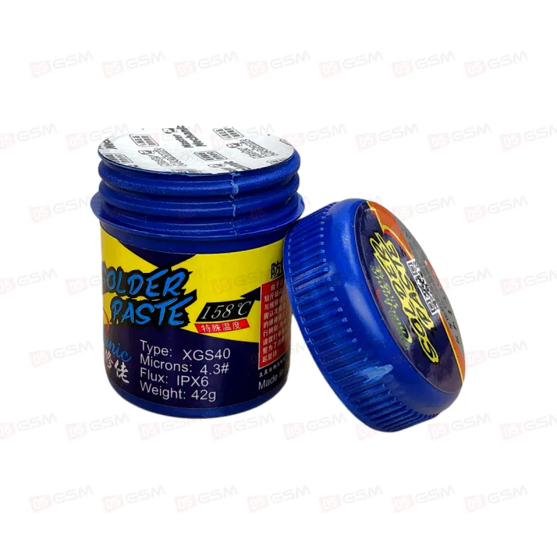 Паста для BGA IC (Mechanic) XGS40 42g 158°C (жидкое олово) фото в интернет-магазине 05gsm.ru