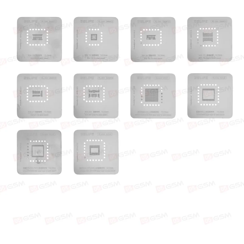 Набор трафаретов Relife RL-044 (Микросхемы Android; 58 штук) фото в интернет-магазине 05gsm.ru