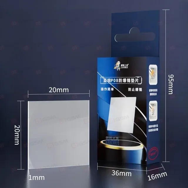 Термостойкое стеклышко-прокладка для пайки Lanrui P08 (От разбрызгивания припоя) фото в интернет-магазине 05gsm.ru