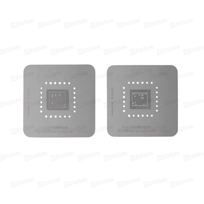 Трафареты для BGA микросхем с держателями Relife RL-601MA (CPU A8-A18 Pro) фото в интернет-магазине 05gsm.ru