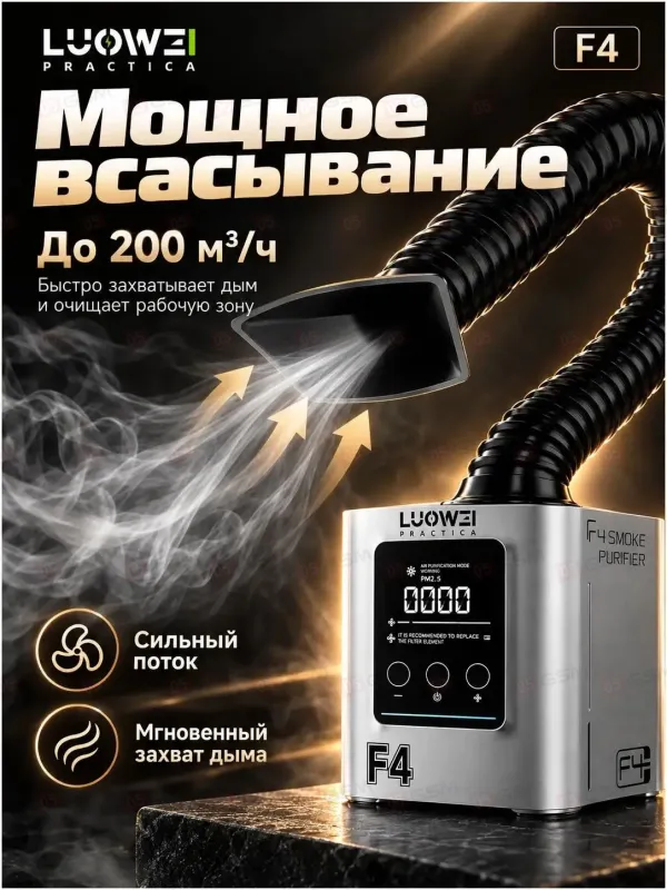 Вытяжка дыма Luowei LW-F4 (Hard Tube) фото в интернет-магазине 05gsm.ru