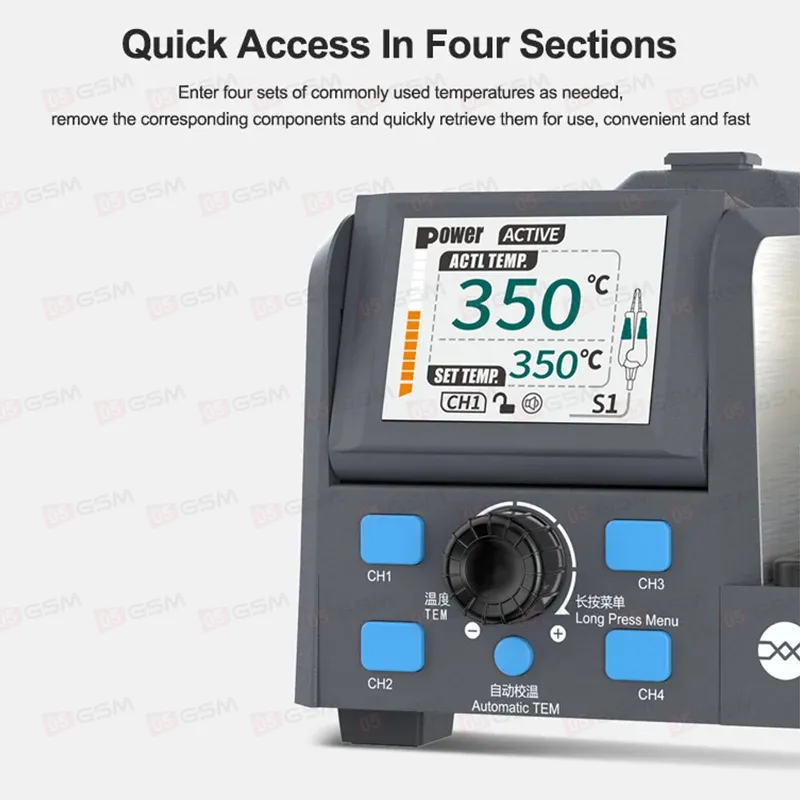 Паяльная станция Sunshine S1 (Ручка-пинцет и 2 жала) фото в интернет-магазине 05gsm.ru