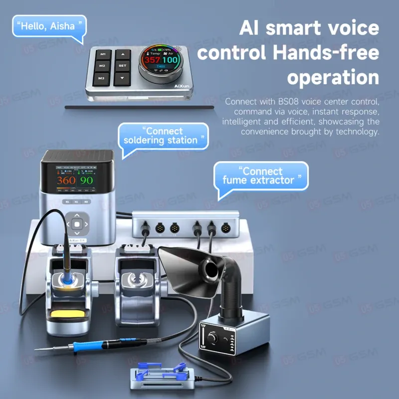 Паяльная станция Aixun T400 (Ручка 225 и 3 жала: C030/C080/C150) фото в интернет-магазине 05gsm.ru