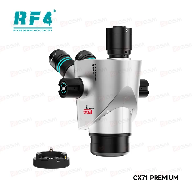 Микроскоп тринокулярный RF4 CX71P Premium без стола и штатива (6.5-65X; серый) фото в интернет-магазине 05gsm.ru